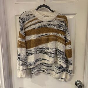 Sun & Shadow Women's Sweater - Cream, Brown, and Black